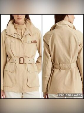 Lauren Ralph Lauren - Women's Water-repellent Field Jacket in Khaki - HTF SZ 1X